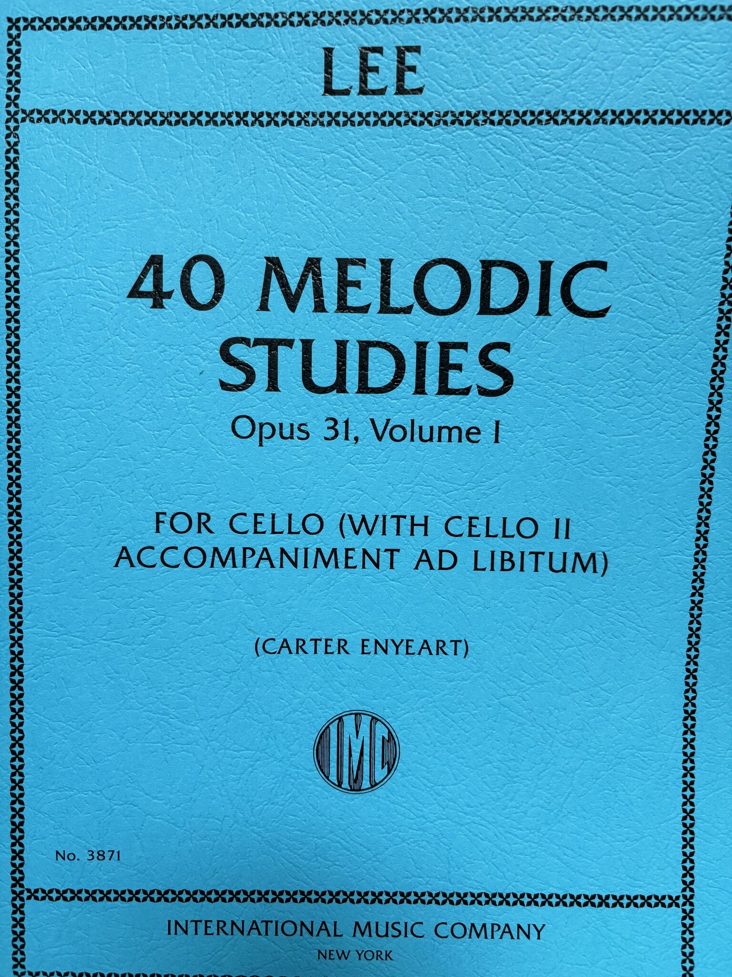 Lee (Enyeart): 40 Melodic Studies, Opus 31, Volume I (cello) IMC | Metzler Violins