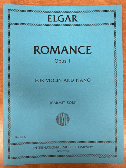 Elgar (Zori): Romance, opus 1 (violin and piano) IMC