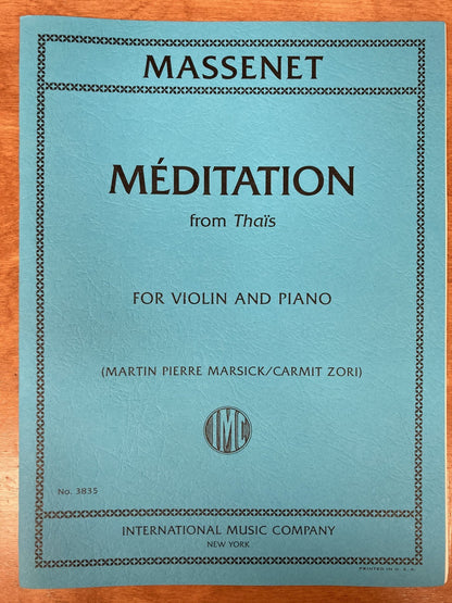 Massenet: Meditation from Thais for violin and piano