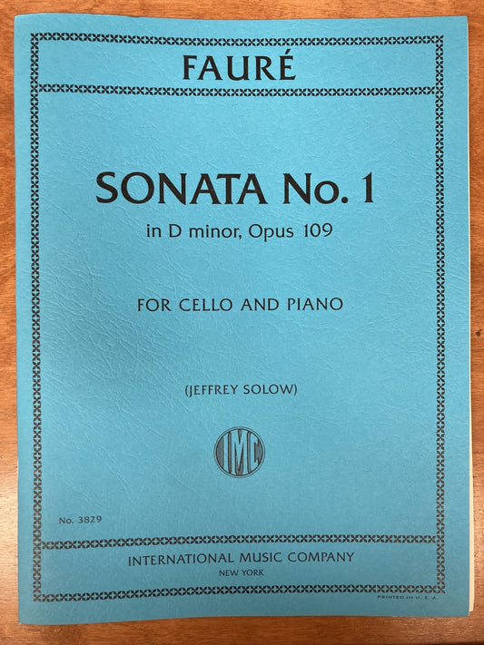 Faure (Solow): Sonata No.1 in D minor, opus 109 (cello and piano) IMC