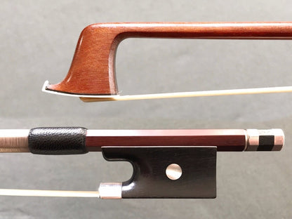 Unbranded violin bow, ebony / silver, possibly French 59.4