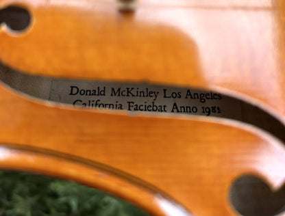 Donald McKinley violin, Los Angeles 1981