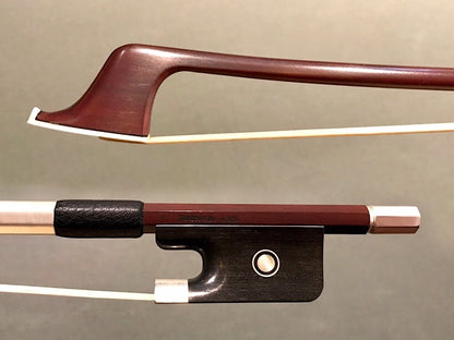 GUY JEANDEL round Pernambuco cello bow, silver & ebony, JAPAN