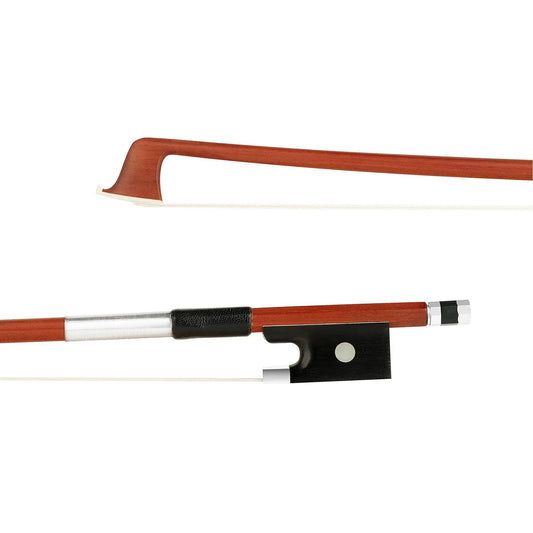 Unbranded 1/4 Brazilwood half-mounted student violin bow