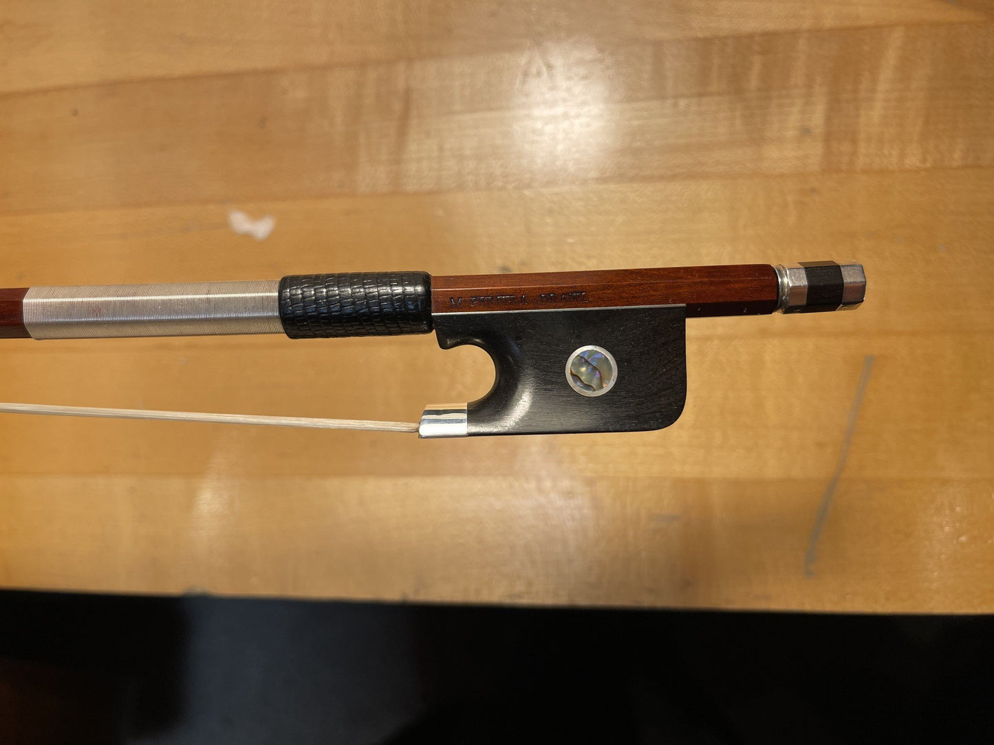 M. PEREIRA viola bow, silver-mounted, ARCOS BRASIL 71.3g