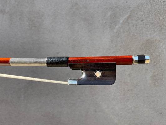 D CHAGAS octagonal cello bow, nickel/ebony, pernambuco BRAZIL 81.8g