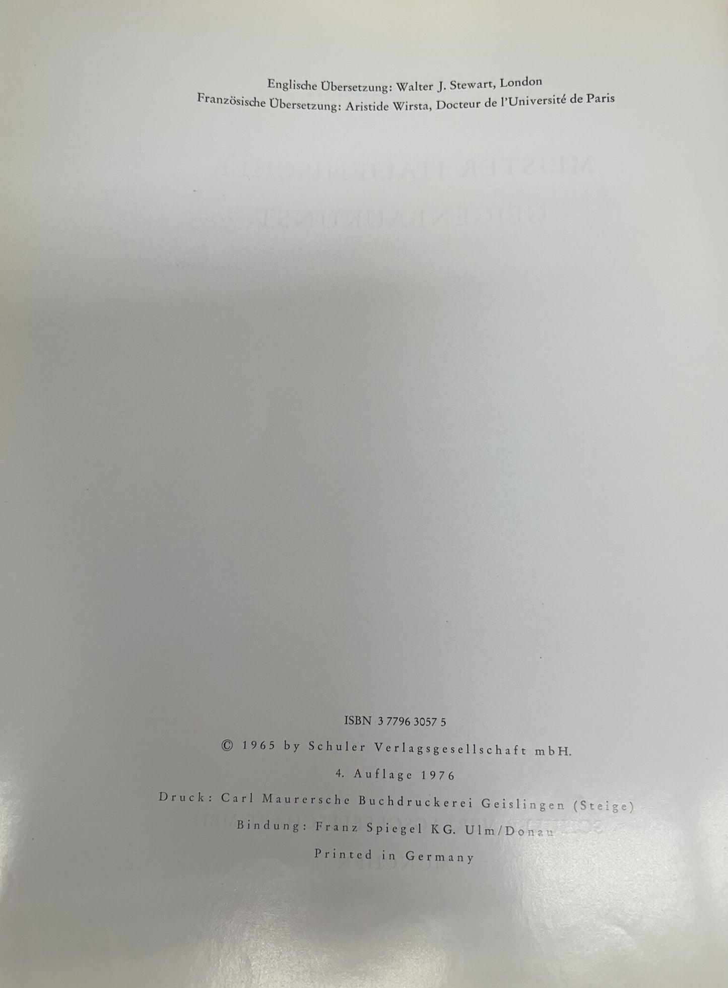 Hamma, W: Italian Violin Makers (Meister Italienischer Geigenbaukunst)
