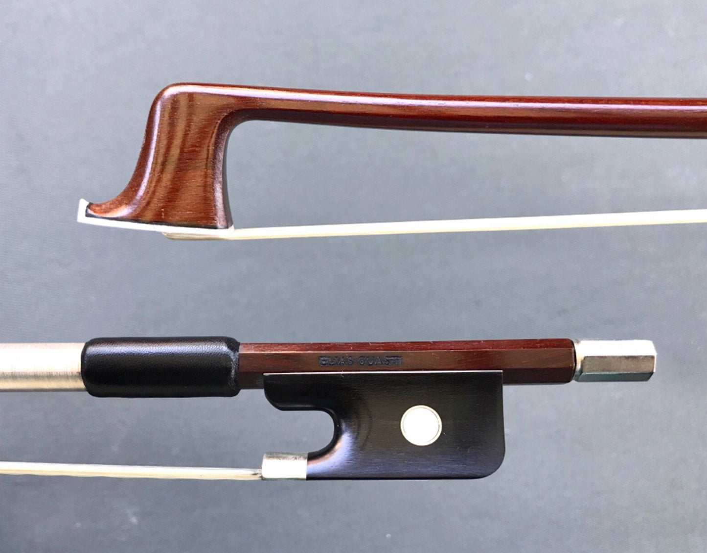 ELIAS GUASTI half-mounted nickel viola bow, Brazil
