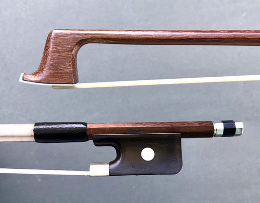 WERNER 4/4 Brazilwood viola bow, nickel half-mounted ebony frog, round stick