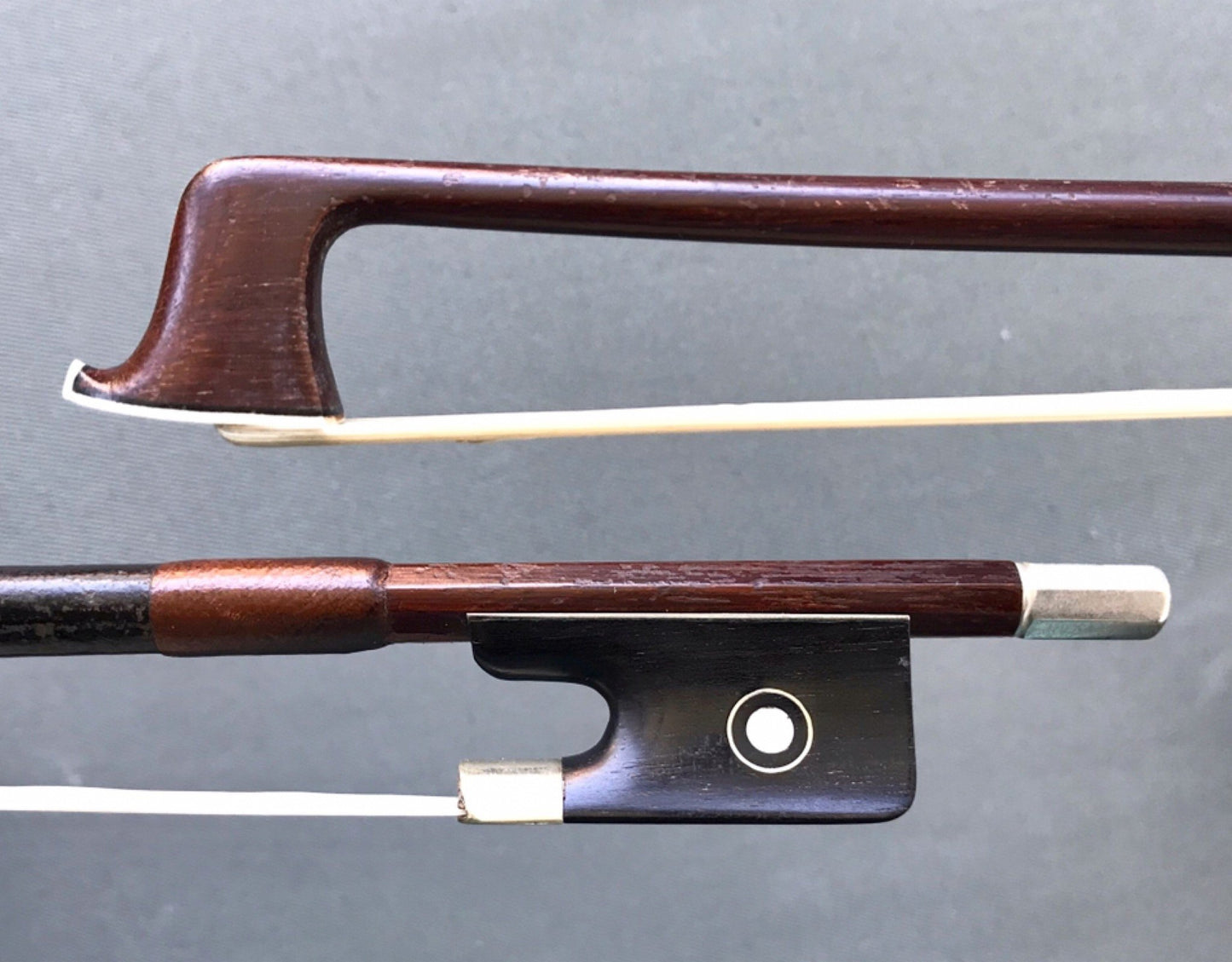 German Brazilwood viola bow, nickel