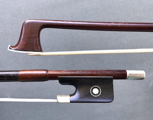 German Brazilwood viola bow, nickel