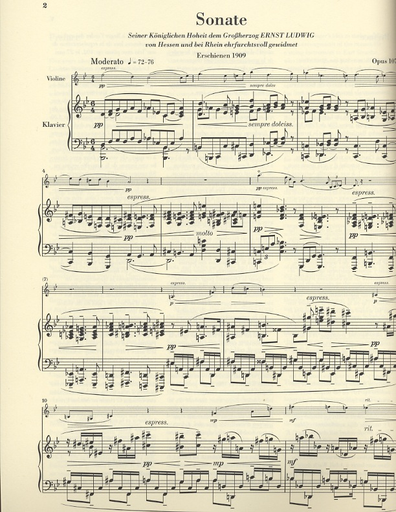 Reger, Max: Clarinet Sonata, Op. 107, version for viola & piano