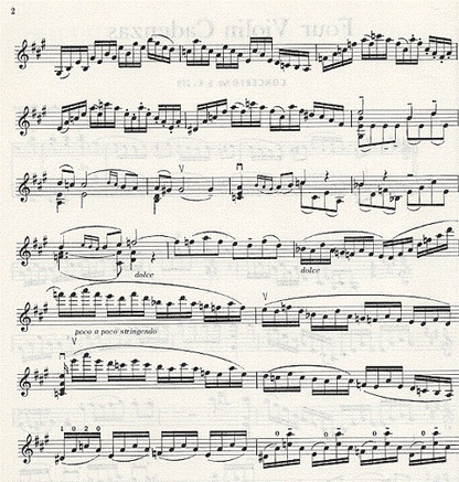 Milstein, Nathan: Four Violin Cadenzas (Beethoven, Brahms, Mozart#5, Paganini#1)