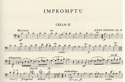 Klengel, Julius: Impromptu Op.30 (4 cellos)