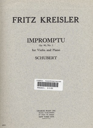 Kreisler/Schubert: Impromptu Op.90 (violin & piano)