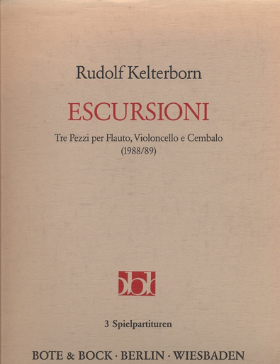 Kelterborn, Rudolf: Escursioni (flute/cello/piano)