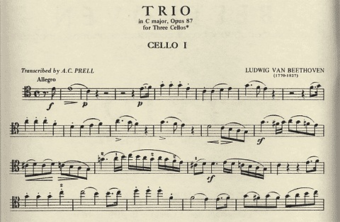 Beethoven, L.von: Trio in C major, Op.87 (3 cellos)