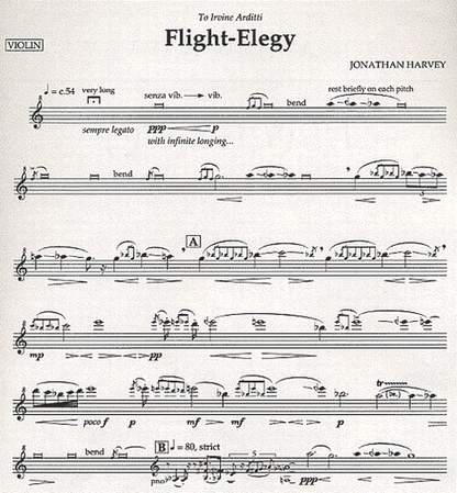 Harvey, Jonathan: Flight-Elegy (violin & piano)