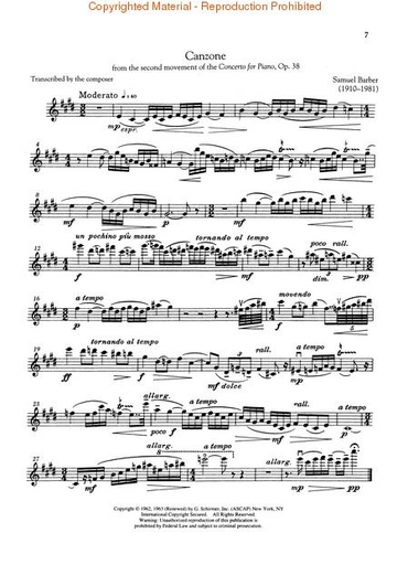 Schirmer, G.S.: The Violin Collection-Intermediate to Advanced (violin, piano, CD)