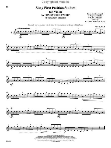 Wohlfahrt, Franz (Pine): Foundation Studies for the Violin Bk. 1 (book & DVD contains video & MP3 Audio performance)