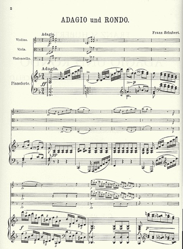 Schubert, F.: Piano Quartet Adagio and Rondo in f (piano, violin, viola, cello)