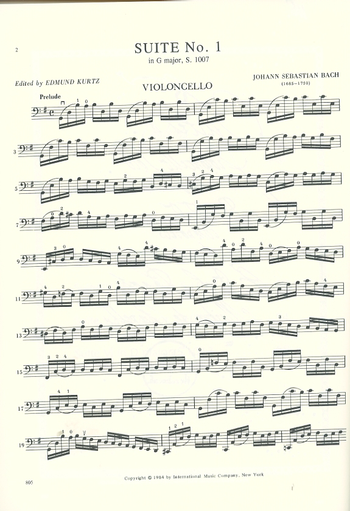 Bach, J.S. (Kurtz): 6 Suites for Violoncello Solo with facsimile of the autograph manuscript (cello) IMC