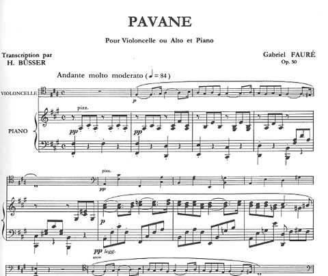 Faure, Gabriel: Pavane Op.50 (viola or cello & piano)