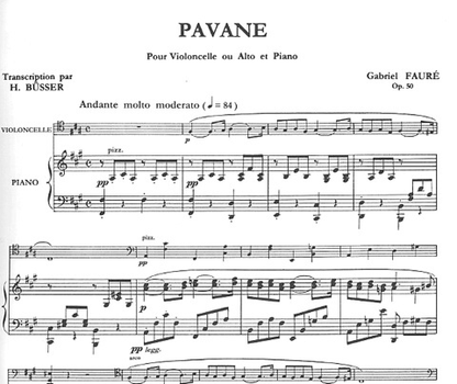 Faure, Gabriel: Pavane Op.50 (viola or cello & piano)