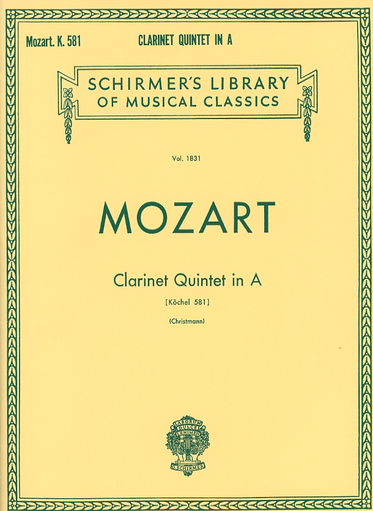 Mozart, W.A.: Clarinet Quintet in A K.581 (clarinet, 2 violins, Viola, Cello)