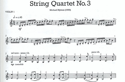 Nyman, Michael: String Quartet No. 3