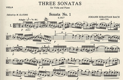 Bach, J.S. (Katims): Three Sonatas originally for Viola da Gamba (Viola & Piano)