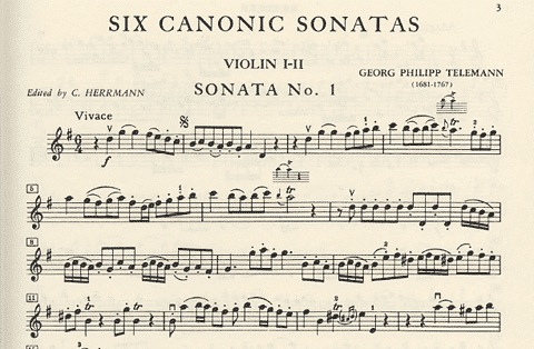 Telemann, G.P. (Herrmann): 6 Canonic Sonatas (2 Violins) IMC