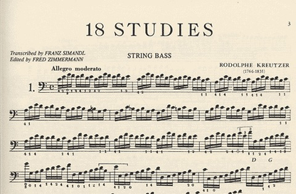 Kreutzer, R. (Simandl-Zimmerman): 18 Studies (bass)