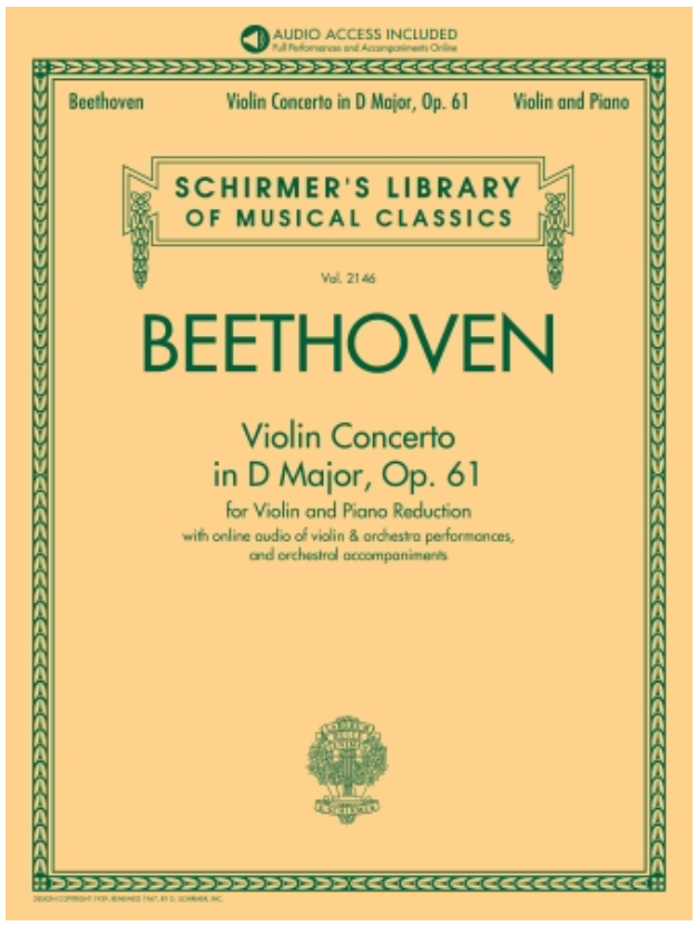 Beethoven: Violin Concerto in D Major, Op. 61 (violin and piano)