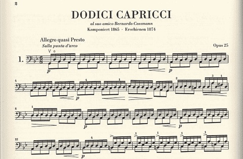 Piatti (Bellisario): 12 Capricci for Violoncello Solo, Op.25 - URTEXT (cello) Henle