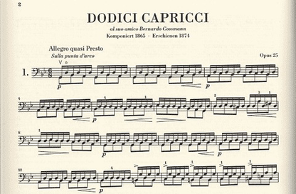 Piatti (Bellisario): 12 Capricci for Violoncello Solo, Op.25 - URTEXT (cello) Henle