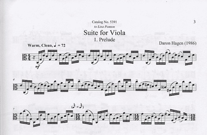 Hagen, Daron: Suite for Viola