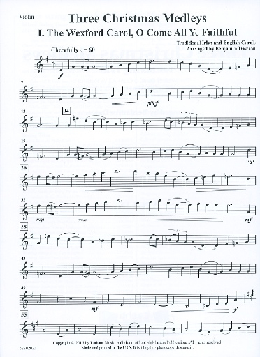 Dawson, B.: Three Christmas Medleys for String Trio (score and parts)