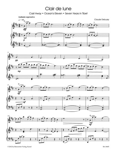Popular Movie Hits for Violin & Piano (Speckert) Barenreiter