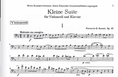 Busoni, Ferruccio: Kleine Suite Op.23 (cello & piano)