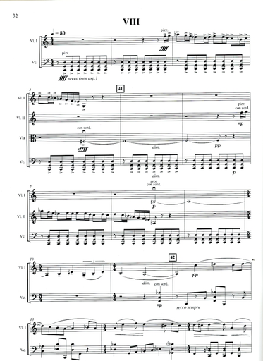 Weinberg, Mieczslaw: String Quartet No. 15, Op. 124, score and parts