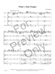 Deninson, J: What's That Thang? (string quartet) Latham