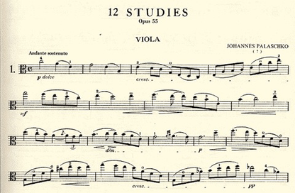 Palaschko: Twelve Studies Op.55 (viola)