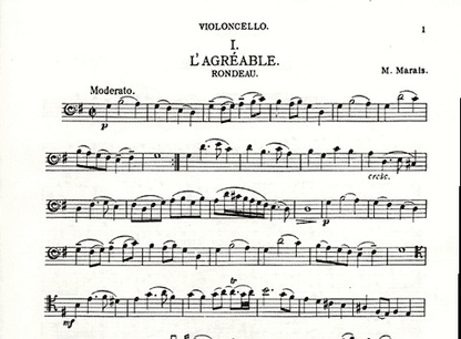 Marais: 5 Old French Dances (cello & piano)