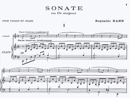 Hahn, Reynaldo: Sonate in C Major (violin & piano)