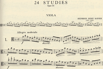 Kayser, H.E.: 24 Studies, Op.55 (viola)