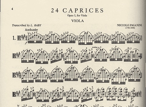 Paganini, N. (Raby): 24 Caprices Op.1 (viola) IMC