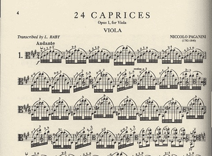 Paganini, N. (Raby): 24 Caprices Op.1 (viola) IMC