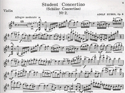 Huber: Student Concertino in G Major Op.6#2 (violin/piano)