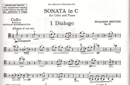 Britten, B.: Sonata in C Op.65 (Cello & Piano)